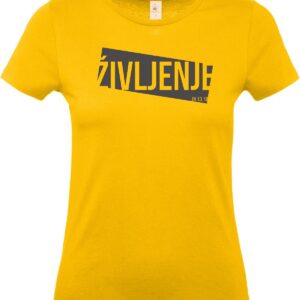 Majica "ŽIVLJENJE", rumena, kratki rokavi, ženska